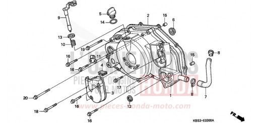PANNEAU CARTER-MOTEUR D. NSR125RX de 1999
